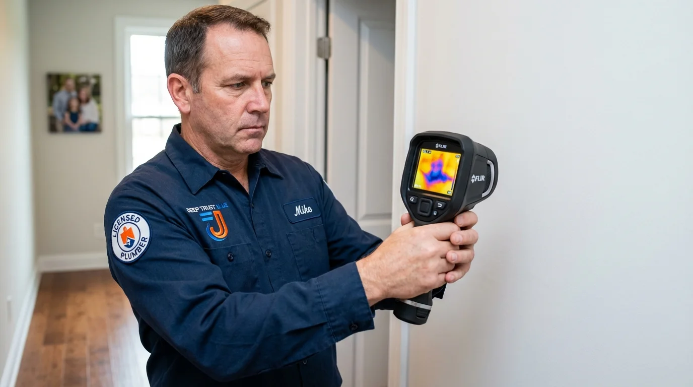 Thermal imaging leak detection by Johns Plumbing LLC in Valdese